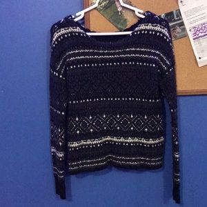 American eagle black grey and white sweater size S